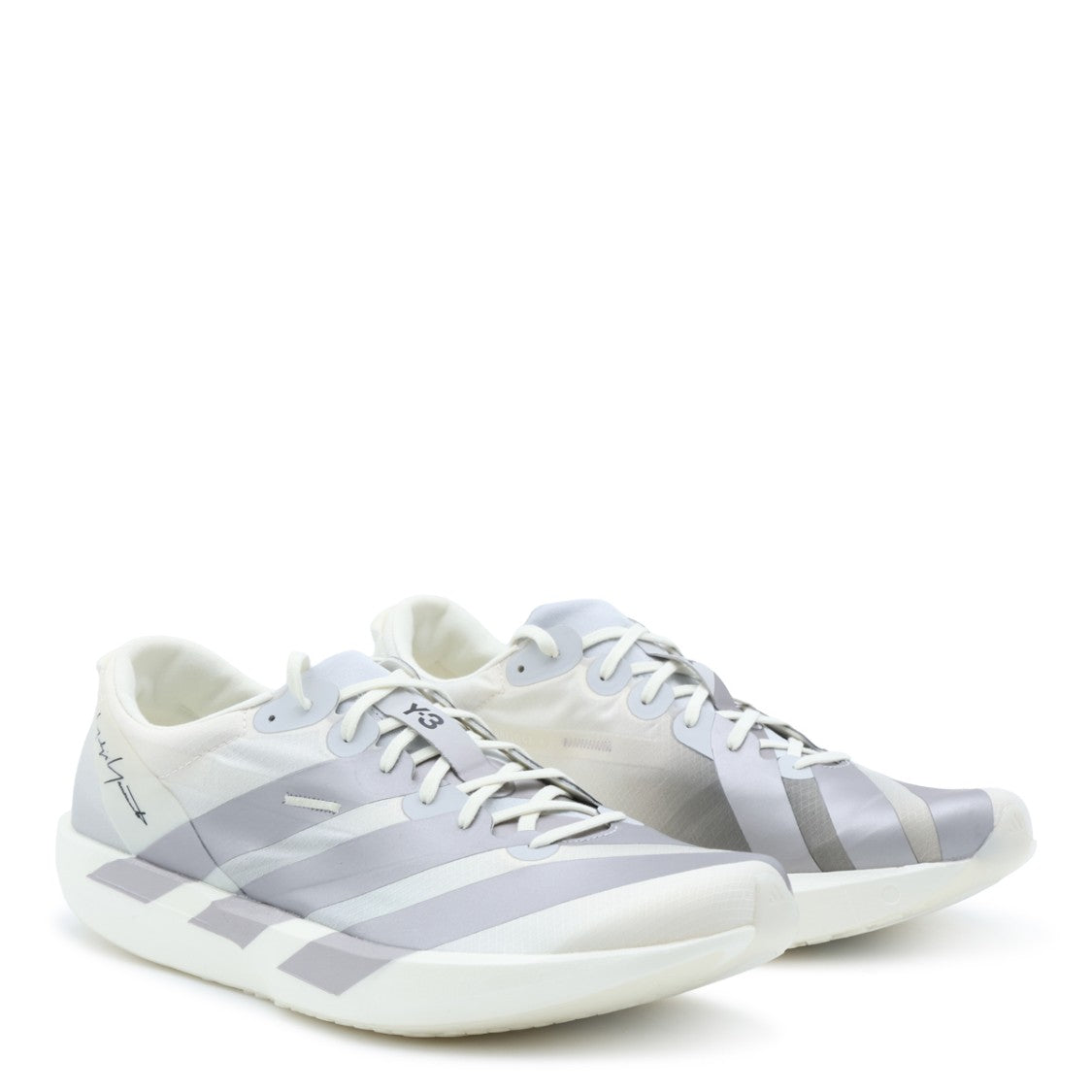 Y-3 Low-Profile Sneakers With Translucent Grey Stripes