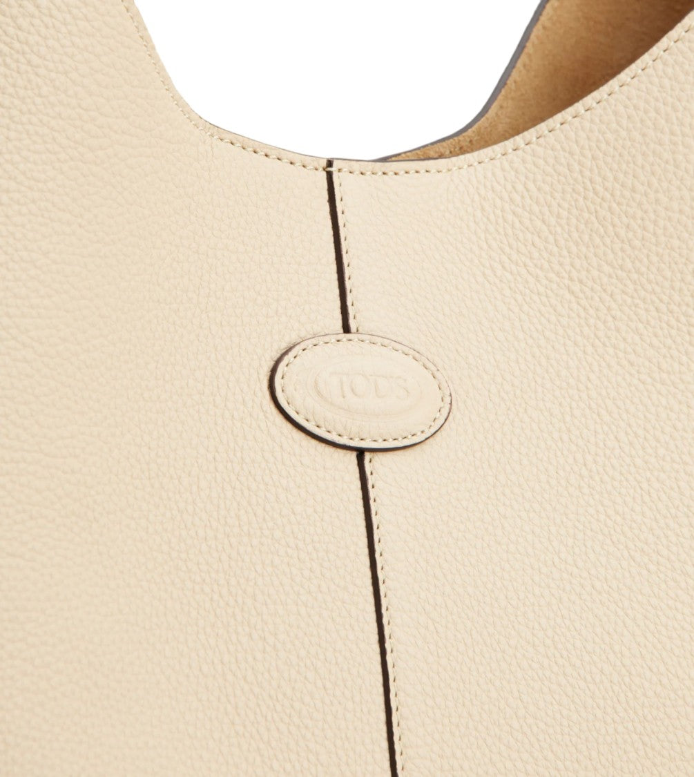 Tod's Refined Hobo Bag In Textured Calf Leather