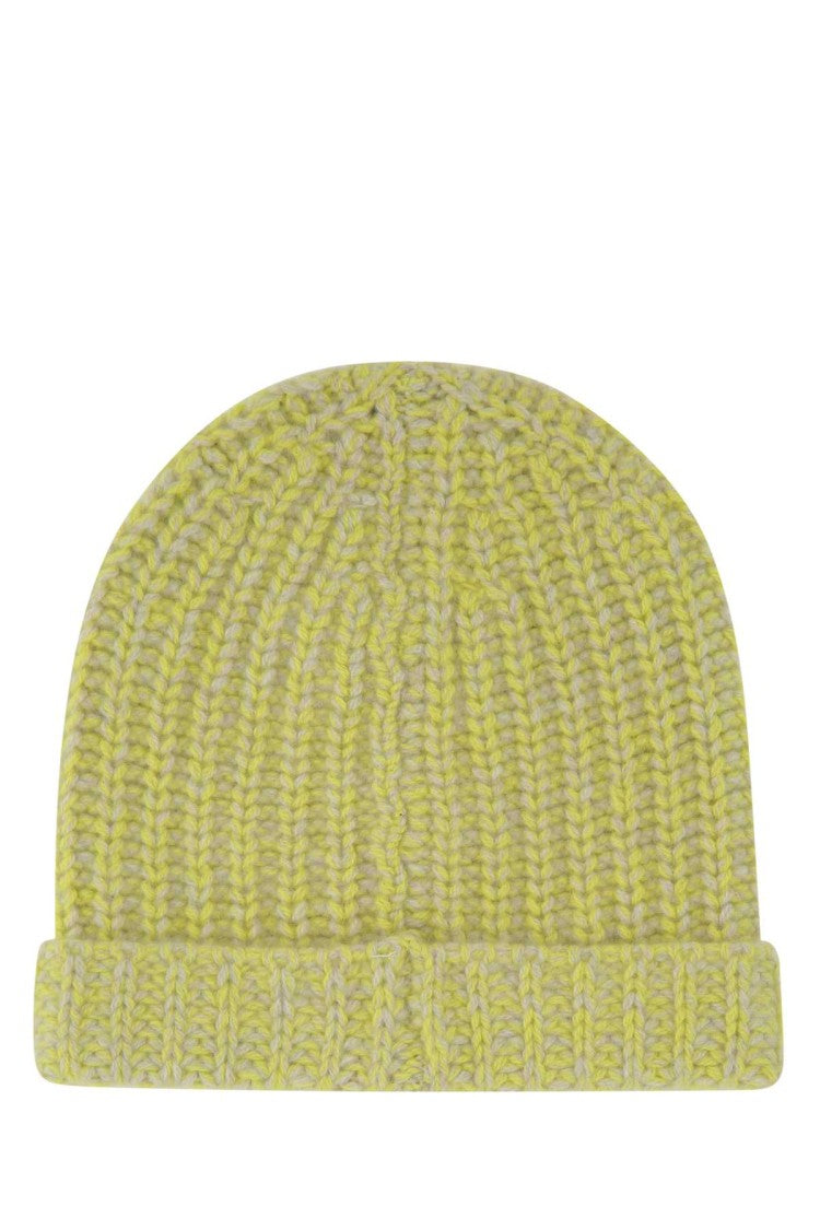 The Elder Statesman Two-Tone Cashmere Beanie Hat