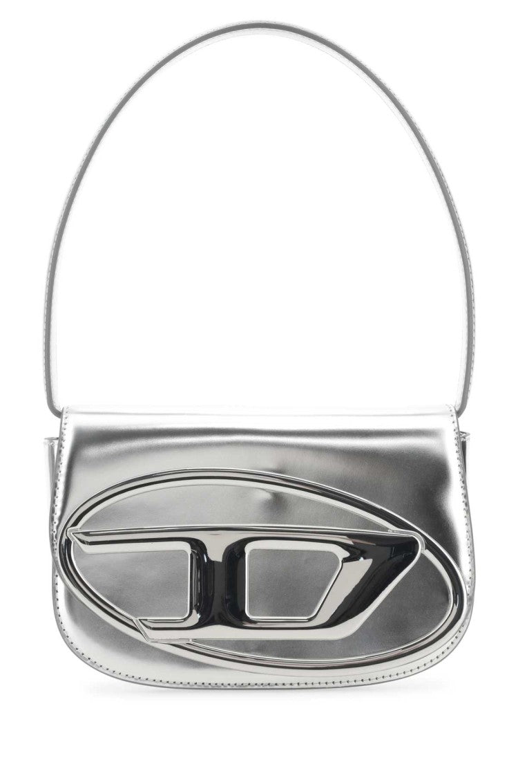 Diesel Silver Leather 1Dr Shoulder Bag