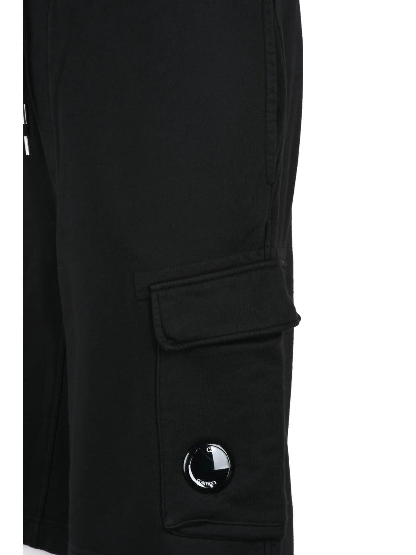 C.P. Company Black Cotton Sweatshorts