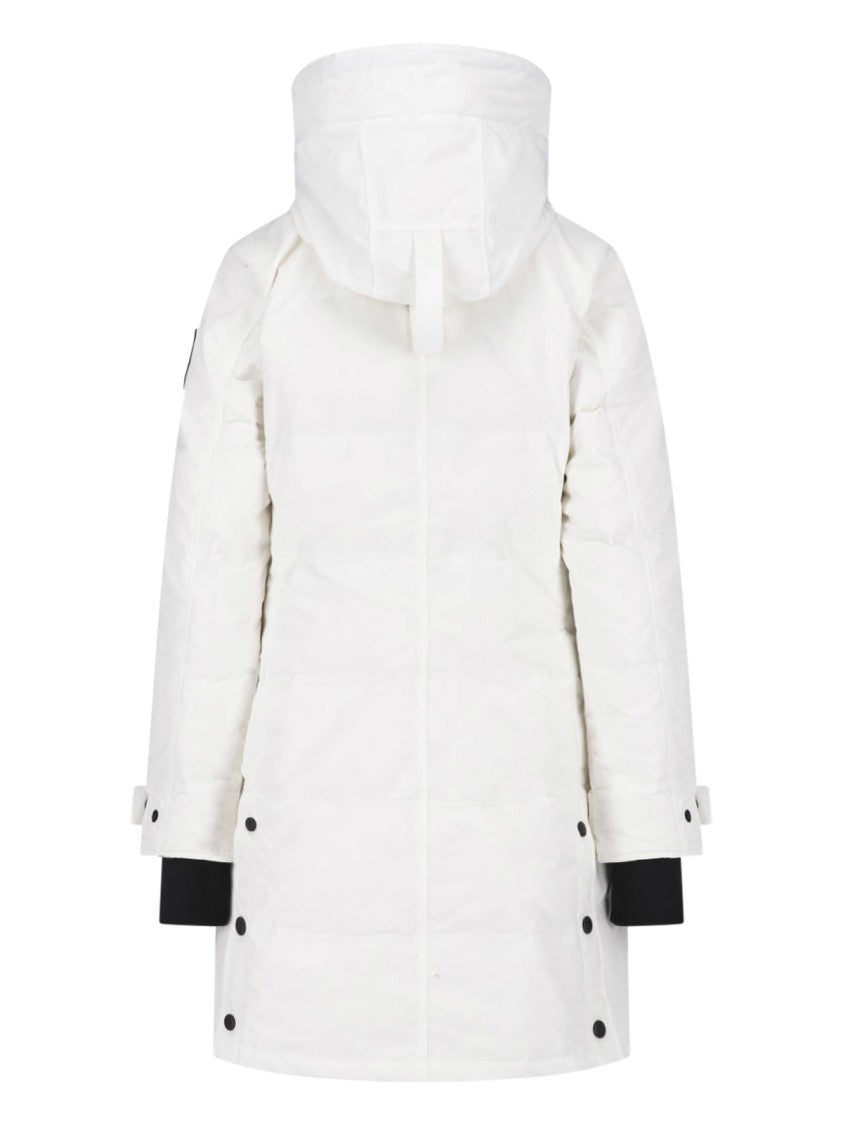 Canada Goose White Shelburne High-Collar Button Jacket
