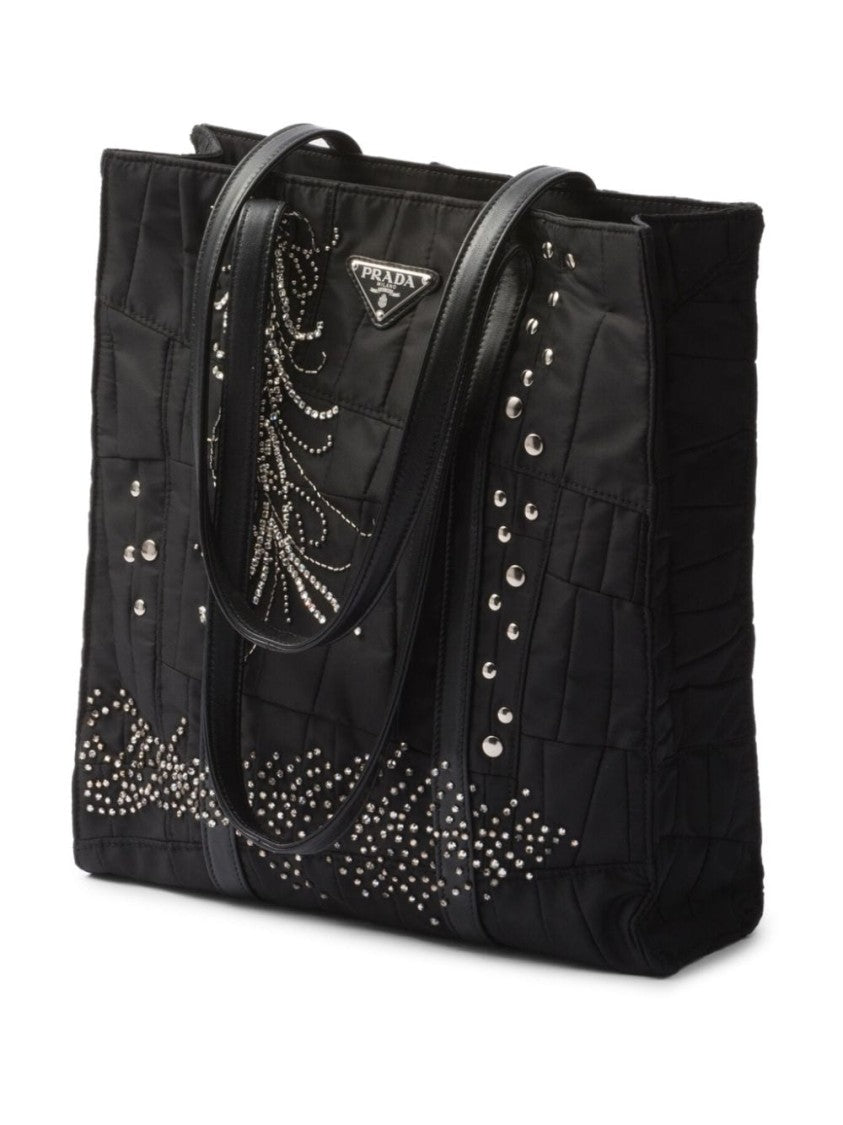 Prada Medium Re-Nylon Patchwork Tote Bag
