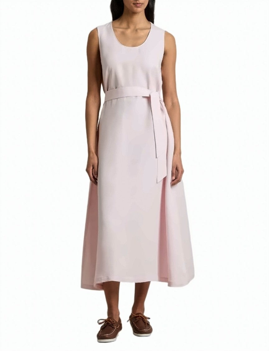 Woolrich Linen Blend Sleeveless Round Neck Dress