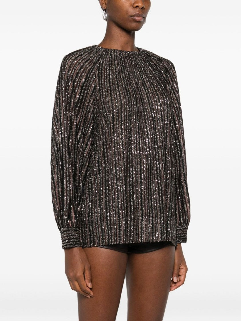 Missoni Textured Brown And Black Striped Sweater