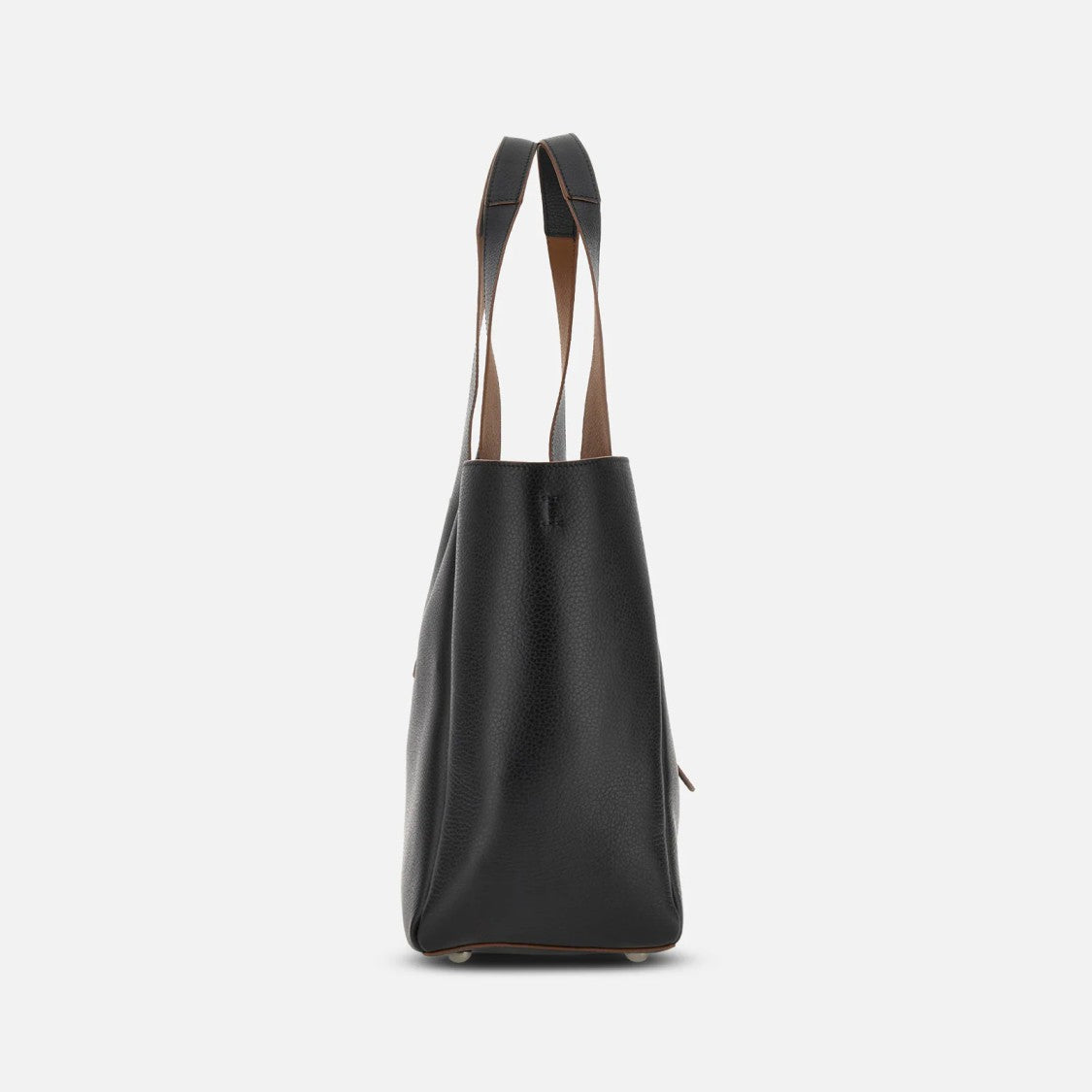Hogan Pebbled Leather H-Clasp Structured Tote Bag