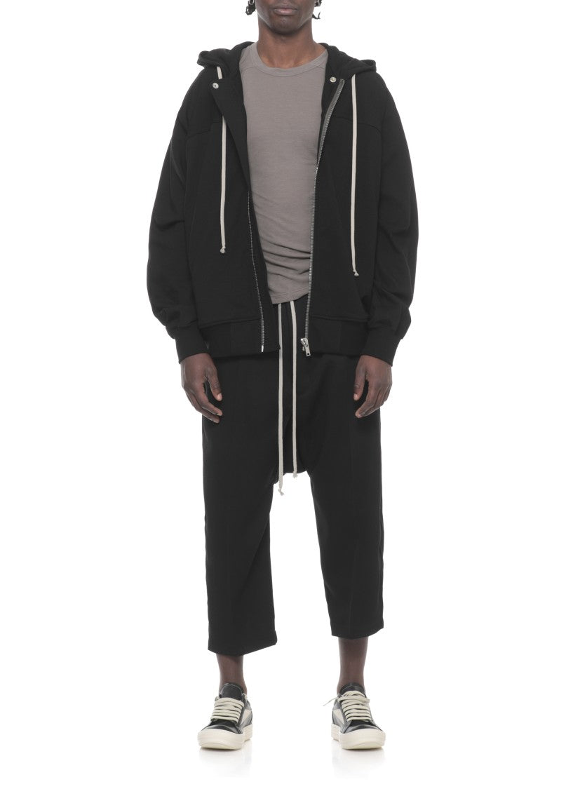 Rick Owens Black Wool Drawstring Formal Pants