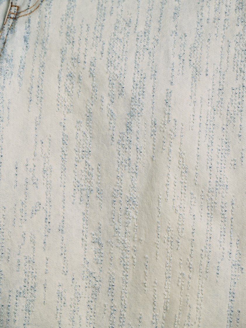 Msgm Light Blue Denim Shorts