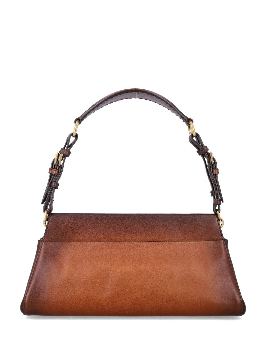 Prada Two-Tone Enchaîné Medium Leather Shoulder Bag