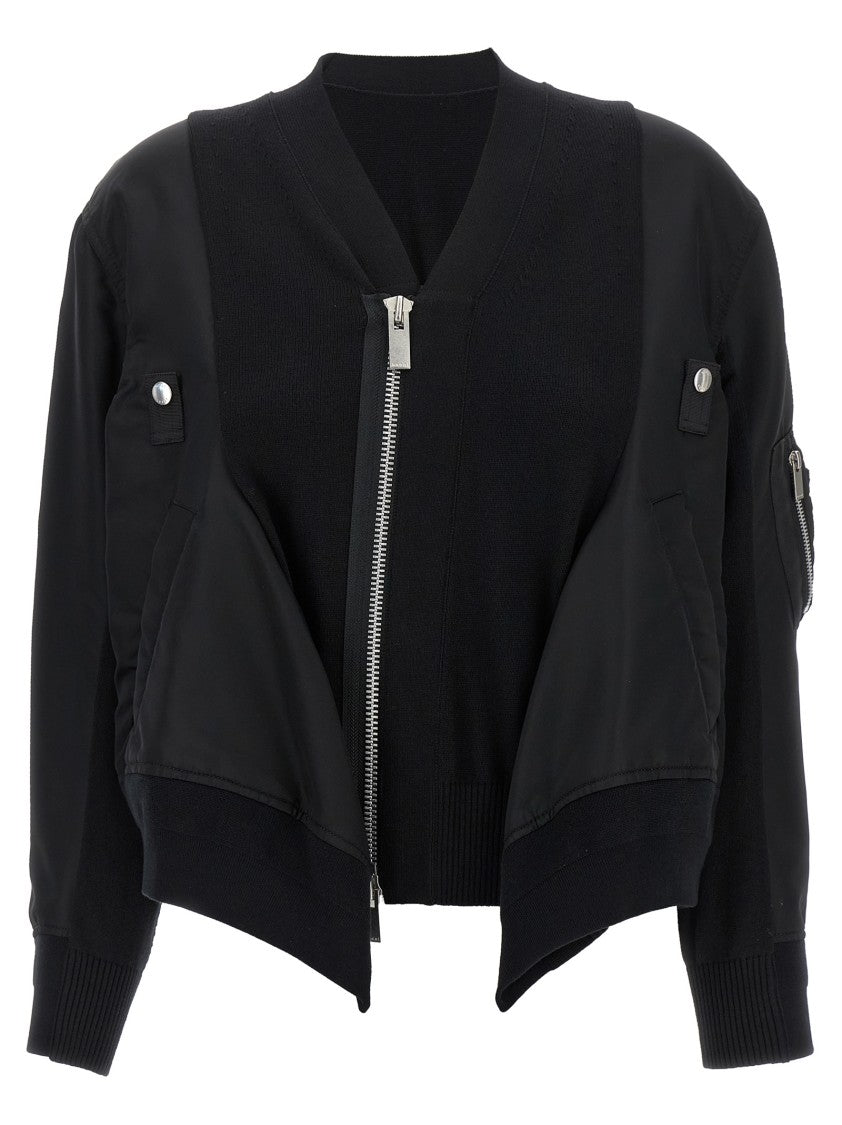 Sacai Nylon Insert Cardigan