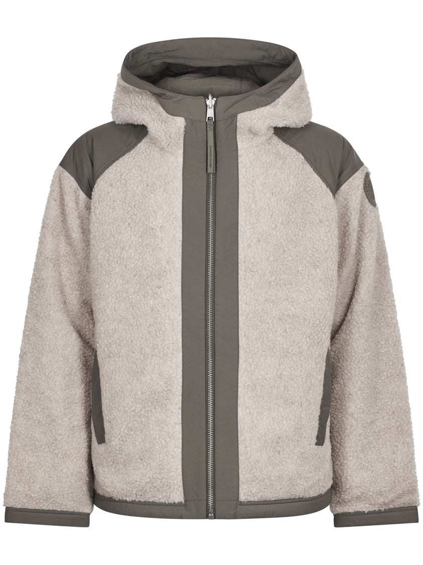 Canada Goose Reversible Fleece Bomber With Hood And Zip Closure