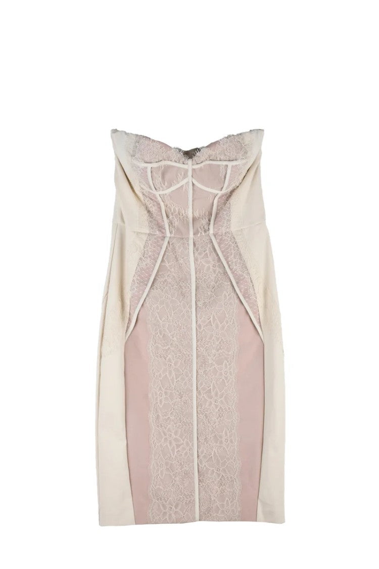 Elisabetta Franchi Heart Neckline Sheath Dress - Butter