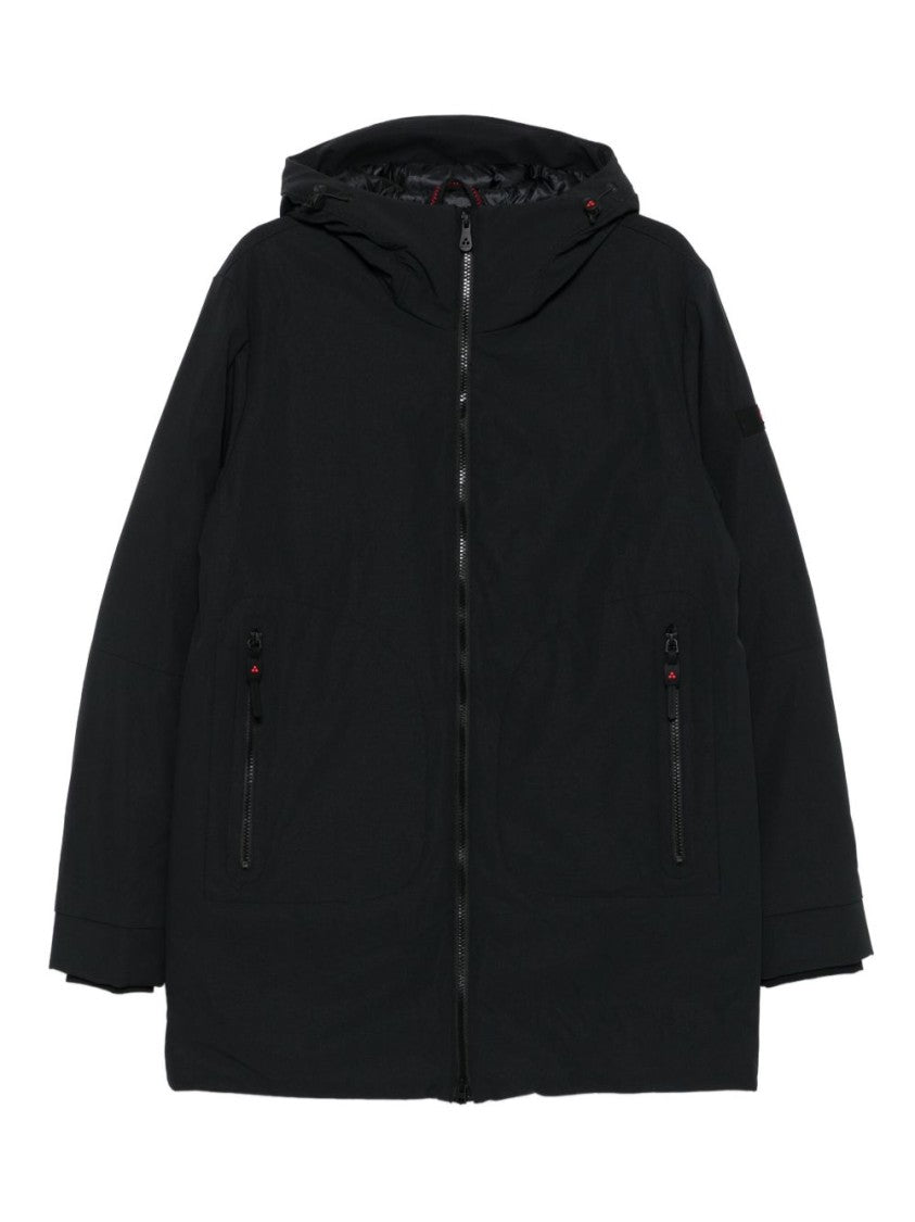 Peuterey Minimalist Black Parka With Hood