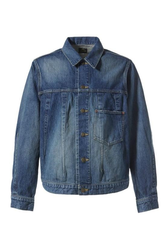Needles Classic Medium Blue Denim Jacket With Tailored Fit