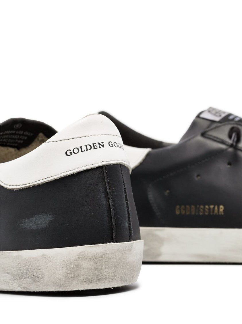 Golden Goose Black Leather Superstar Sneakers