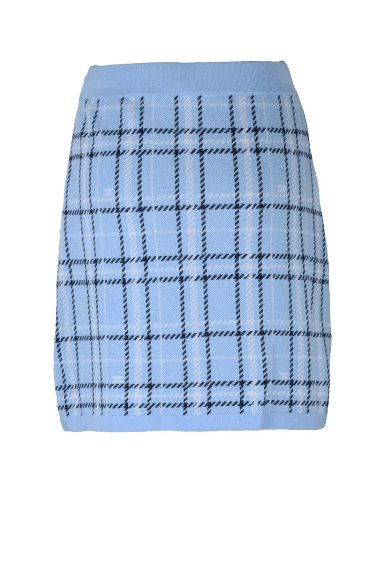 Elisabetta Franchi Mini Knit Skirt - Celeste