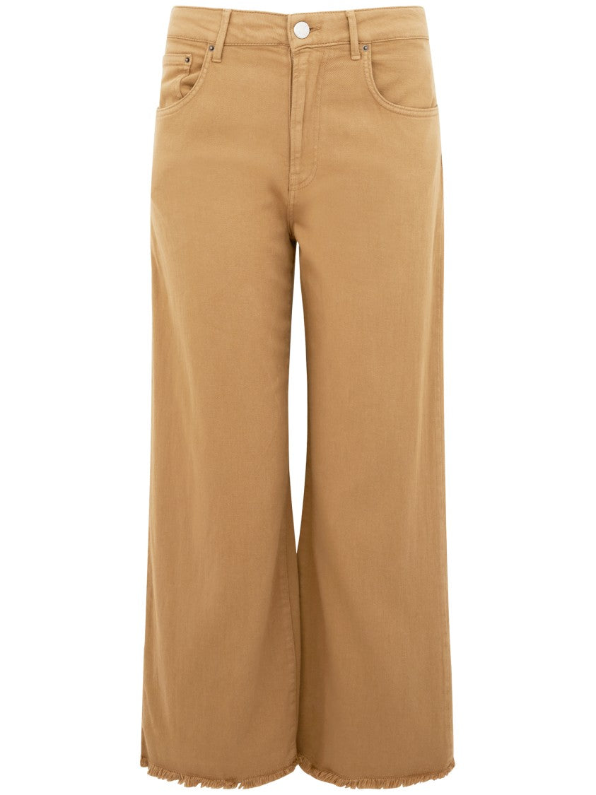 Cigala's Wide-Leg Beige Pants With High Waist
