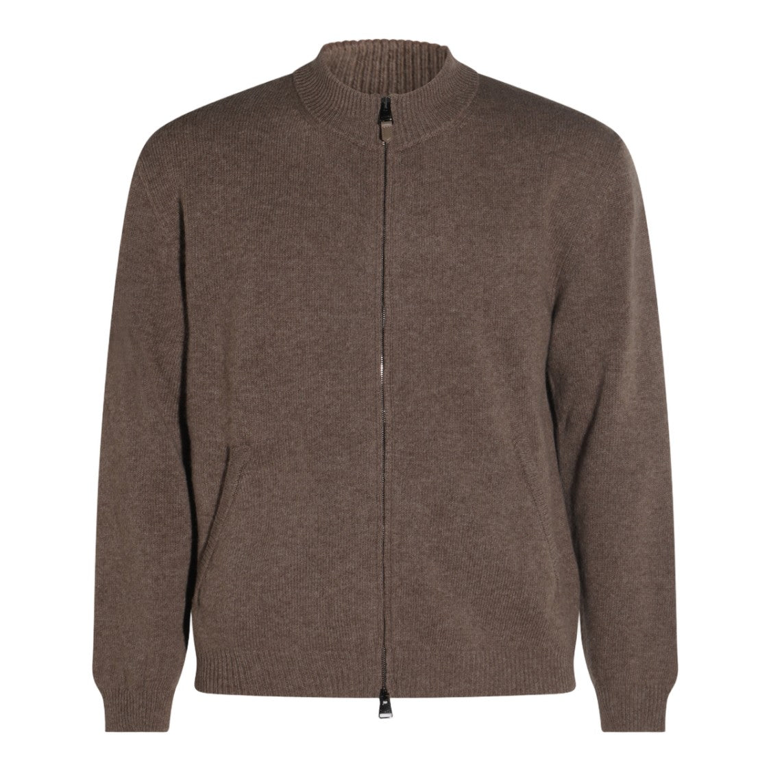 Canali Knitted Sweater With Full Front Zipper