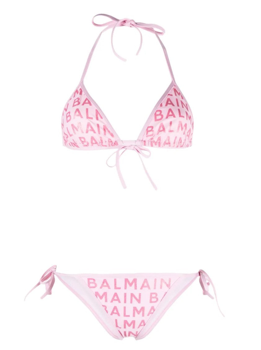Balmain Classic Triangle Bikini With Adjustable Ties