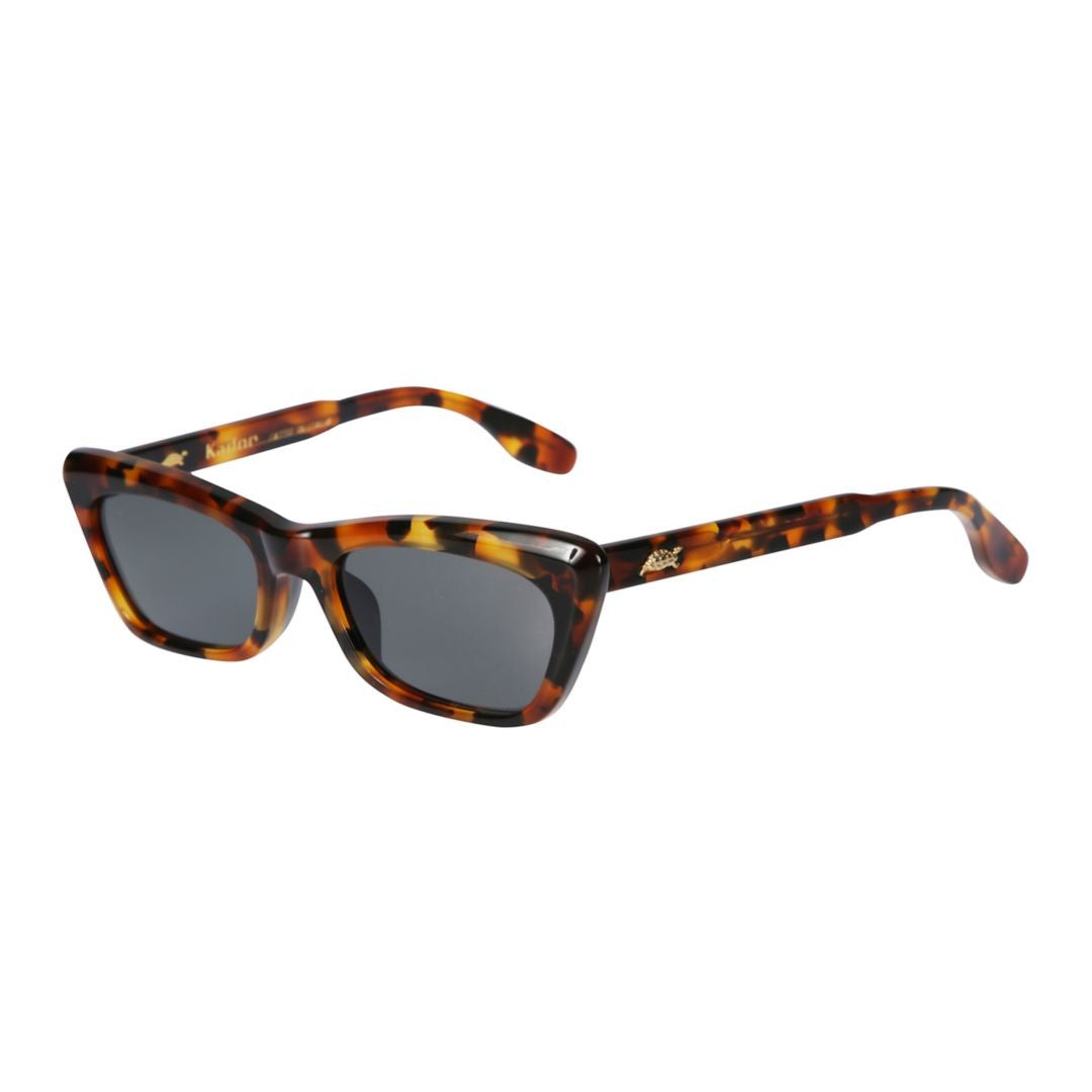 Kador Gold Popstar Tortoiseshell Rectangular Sunglasses