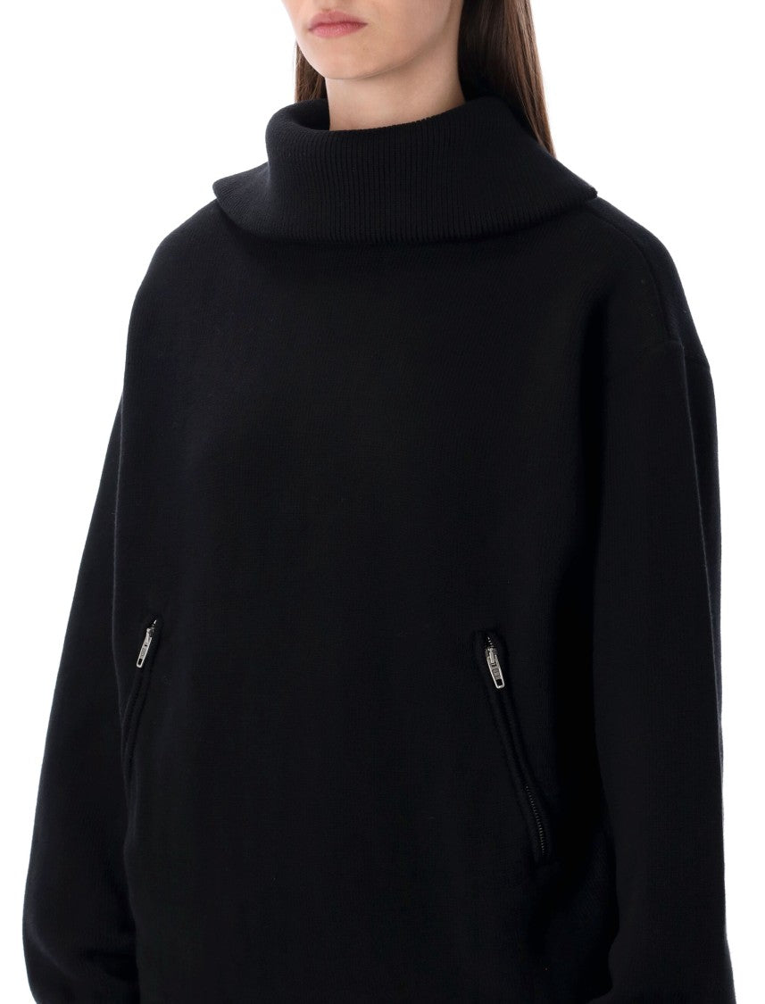 Balenciaga Cotton High-Neck Zip Sweater