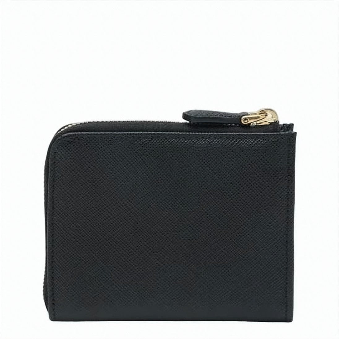 Prada Textured Calf Leather Zip-Around Card Wallet