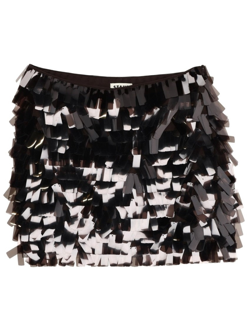 Staud Fitted Max Polyester Sequin Miniskirt