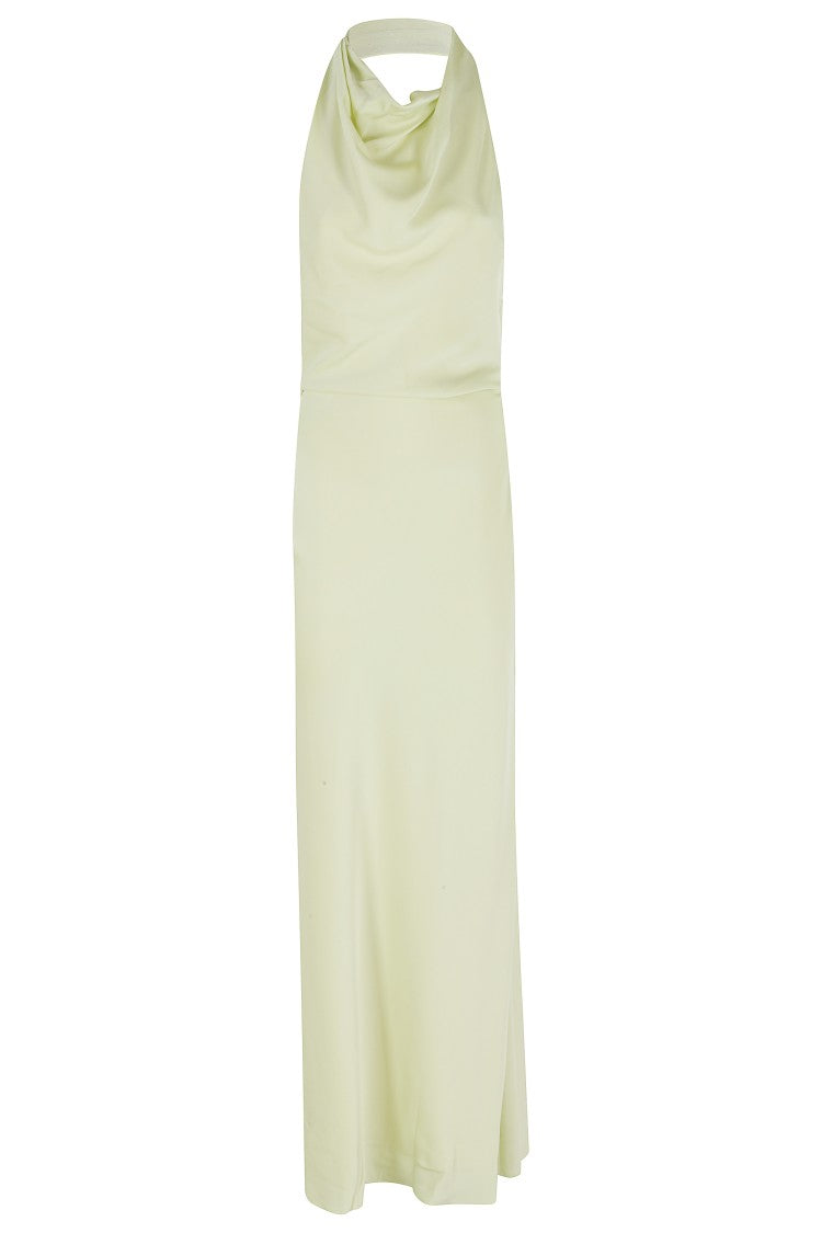 Simkhai Lime Green Reannon Draped American-Style Backless Maxi Dress