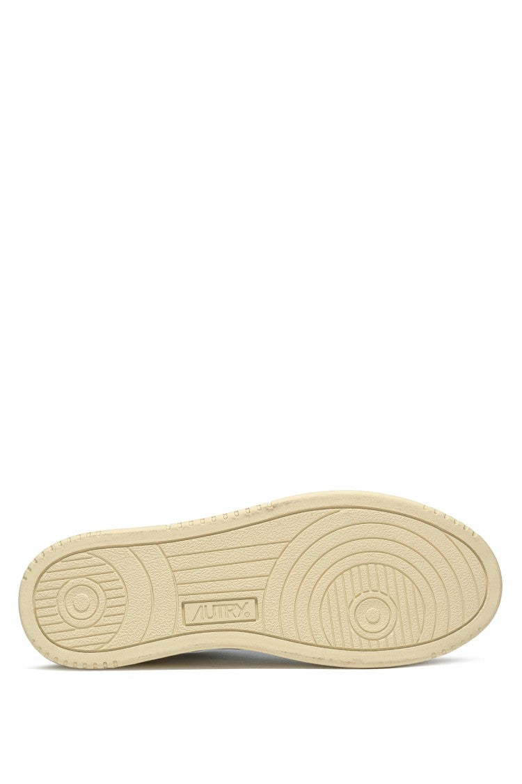 Autry White Medalist Red Trim Sneakers