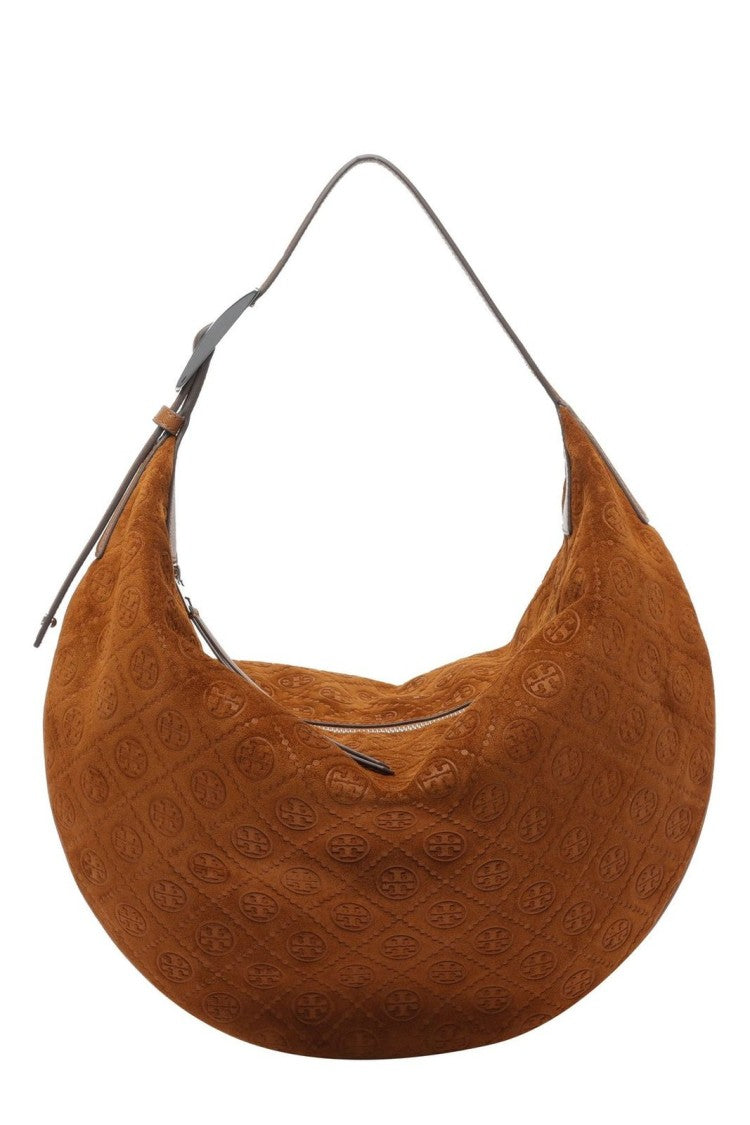 Tory Burch Balloon T Monogram Medium Shoulder Bag – Brown