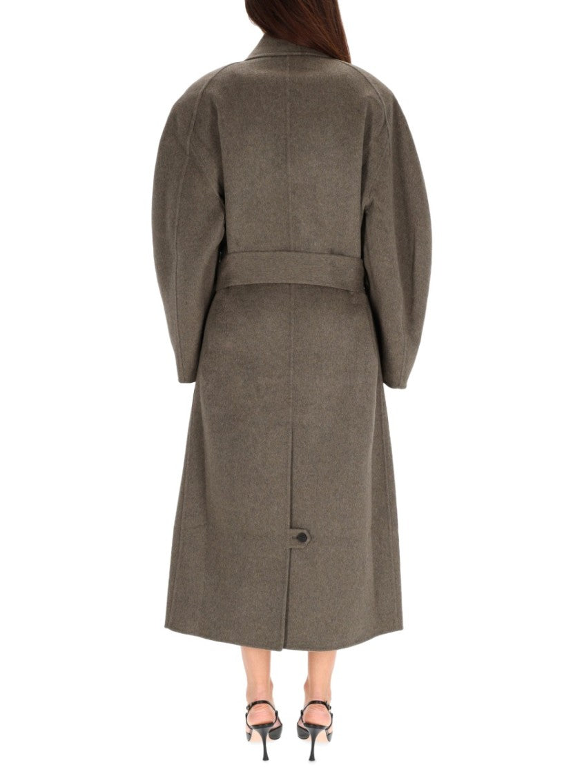 Jacquemus Grey Virgin Wool Trench Coat