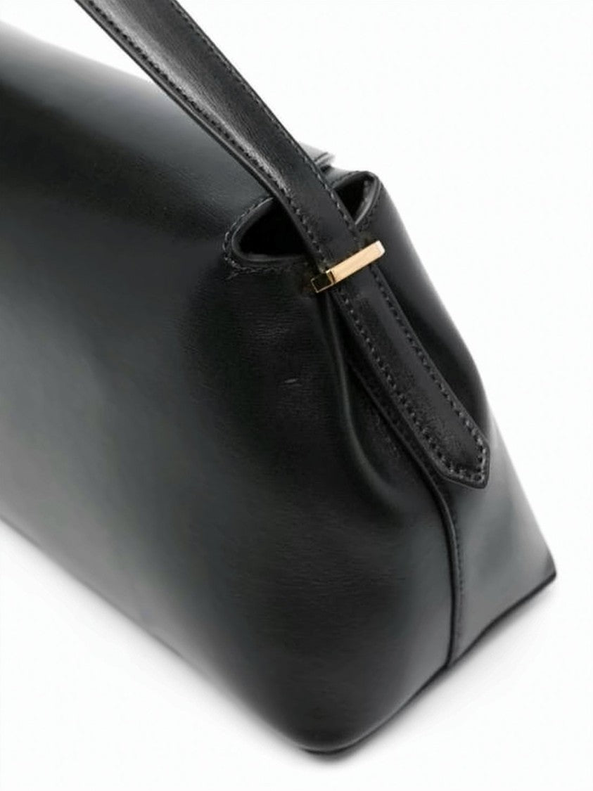 Totême Structured Black Calf Leather Shoulder Bag