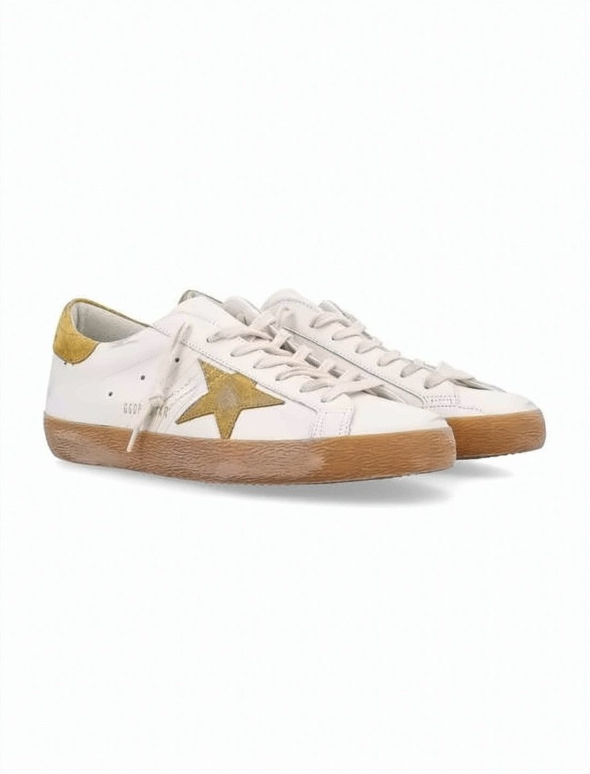 Golden Goose Leather And Suede Low-Top Sneakers With Vintage Appeal