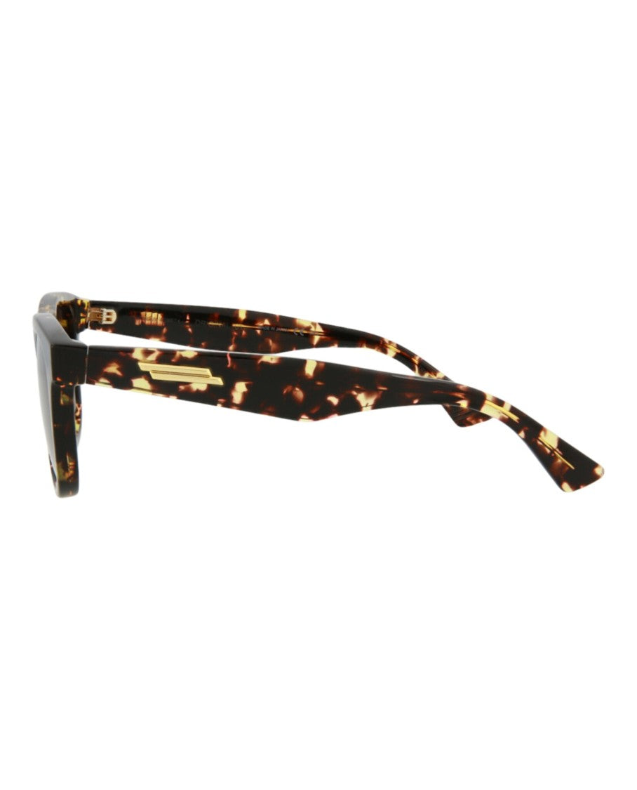 Bottega Veneta Round-Frame Tortoiseshell Acetate Sunglasses With Saddle Nose Bridge