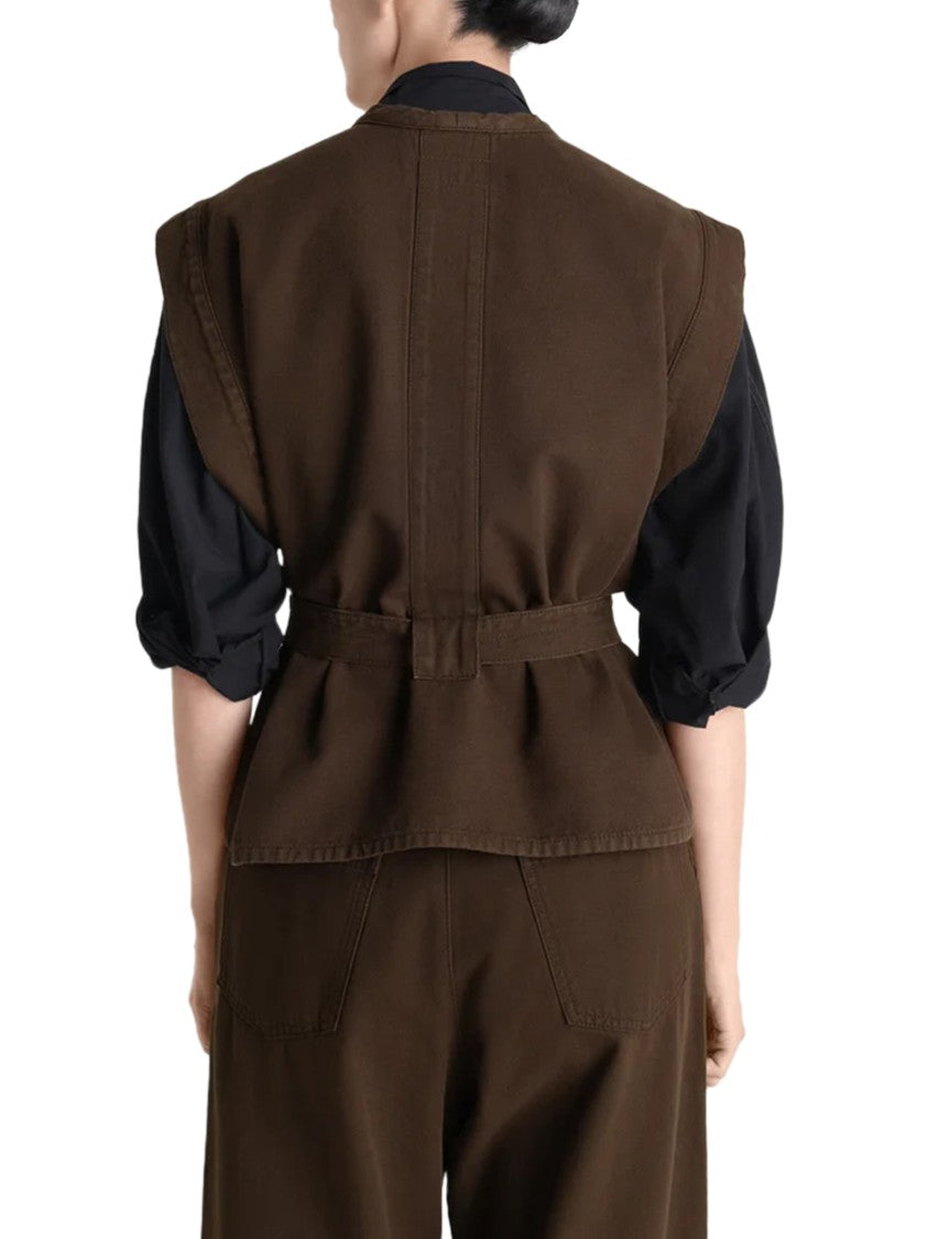 Lemaire Deep V-Neck Sleeveless Chasuble Top