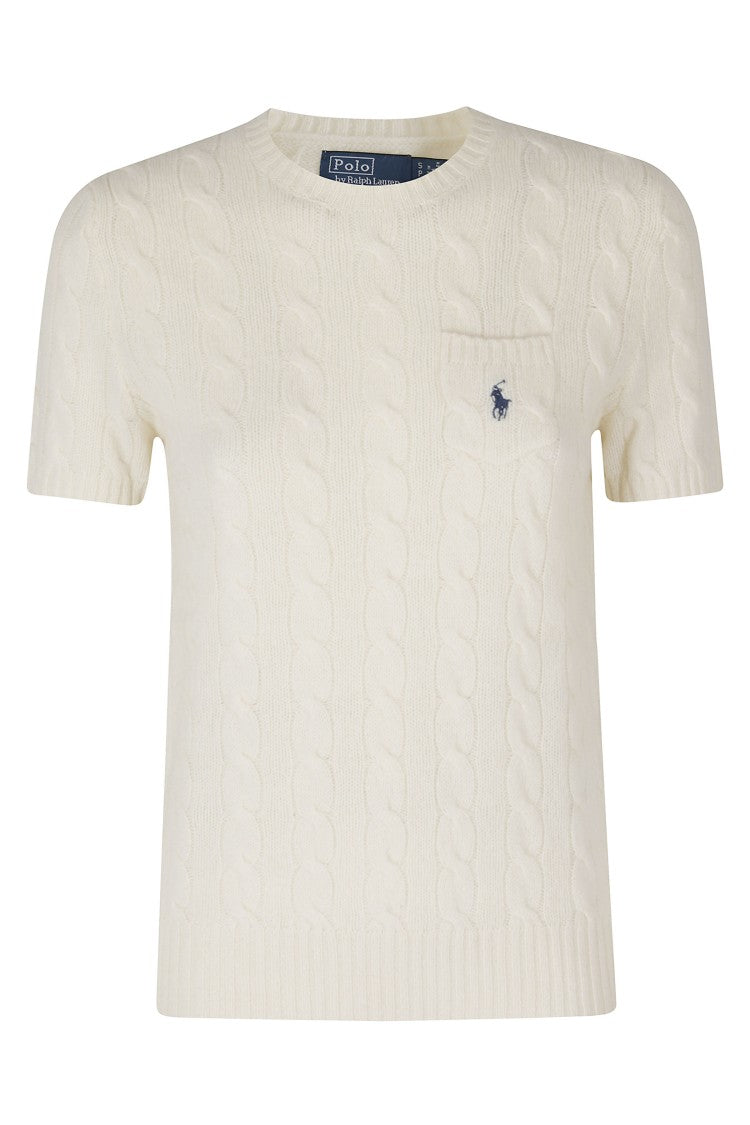 Polo Ralph Lauren Textured Knit Sweater With Crew Neck And Patch Pocket