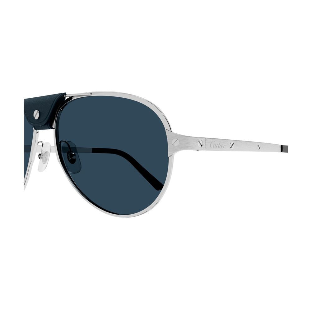 Cartier Ct0034s Santos De Metal Frame Pilot Sunglasses