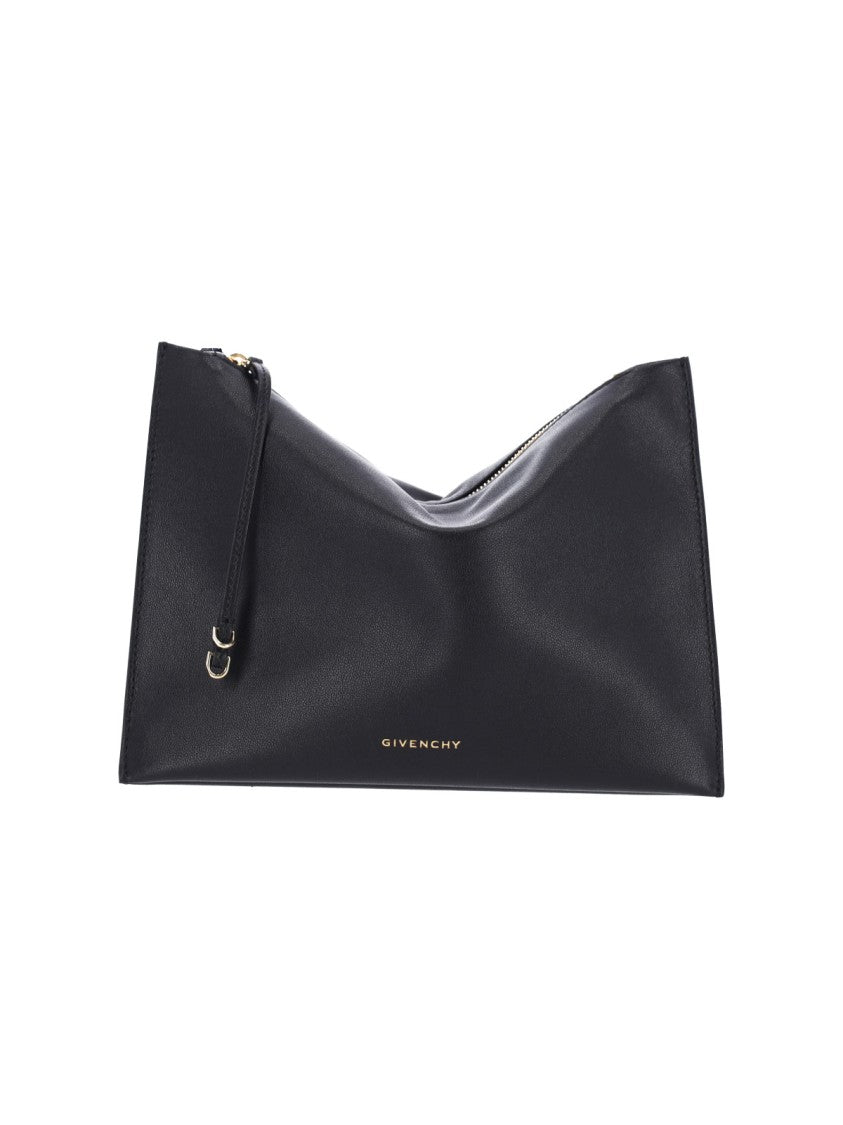 Givenchy Black Voyou Calfskin Leather Shoulder Bag