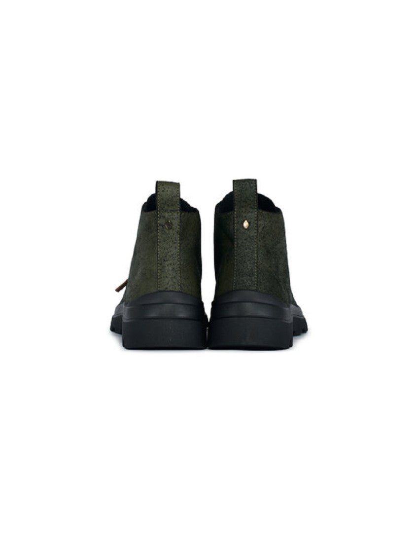 Panchic Military Green Ankle Boots Shell Sole