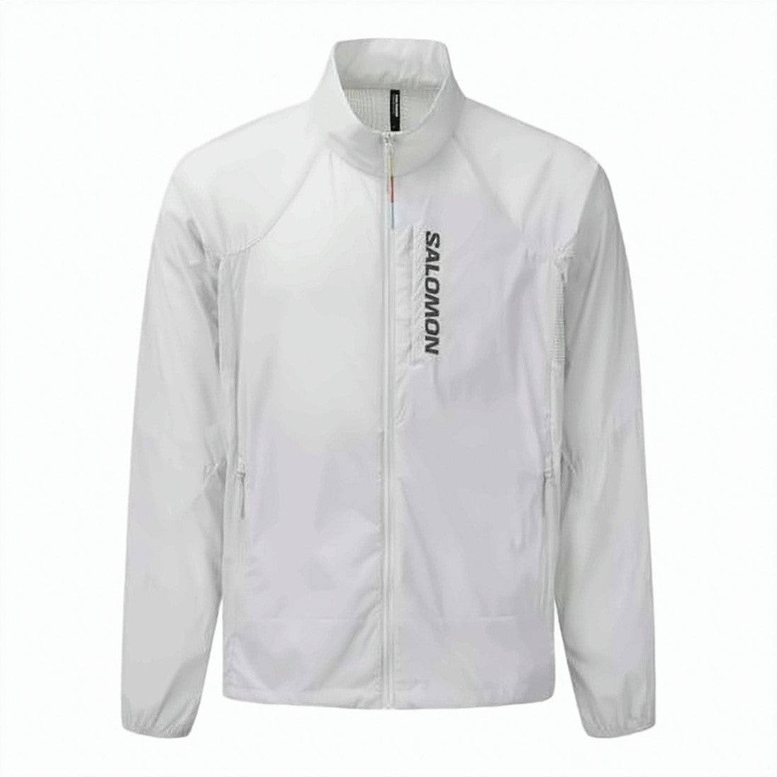 Salomon Aerotect Hybrid Jacket With Ventilated Mesh Panel And Vertical Logo