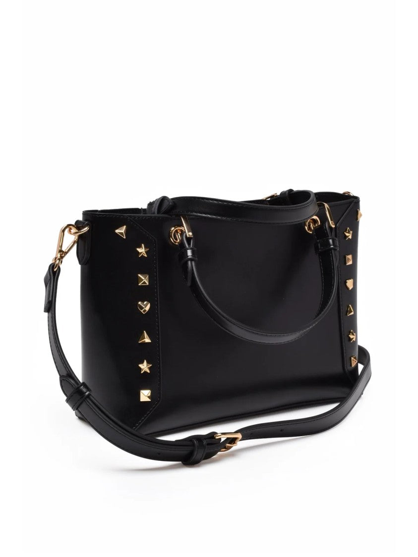Love Moschino Black Spacious Polyurethane Shoulder Bag