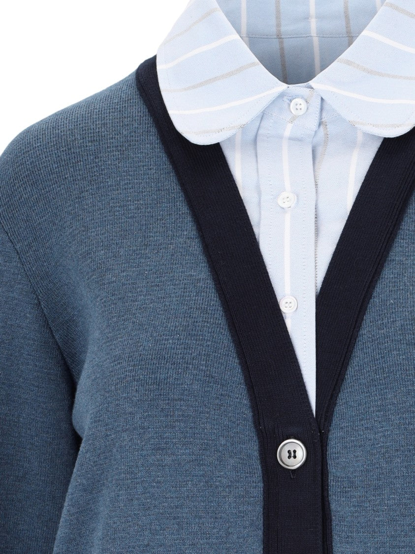 Thom Browne Shirt Cardigan – Light Blue
