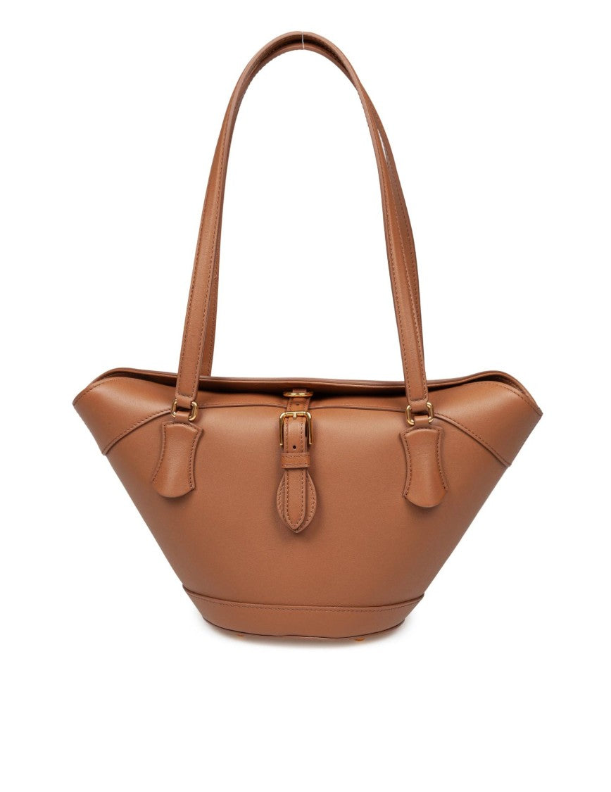 Dolce & Gabbana Caramel-Color Leather Coffa Capri Bag