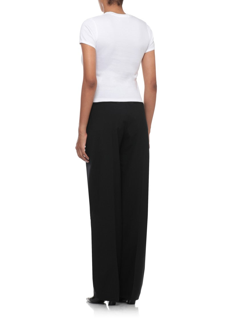 Coperni White Cropped Printed Cotton T-Shirt