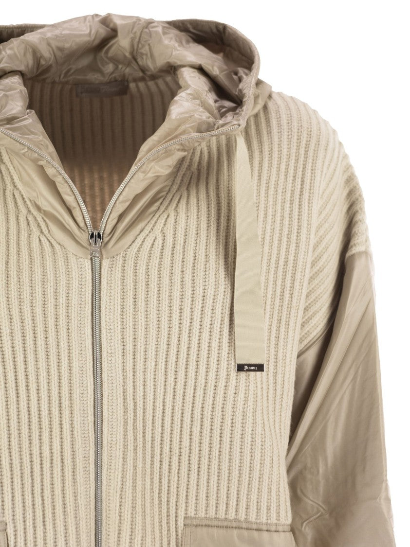 Herno Resort Jacket In Wool And Ultralight Nylon