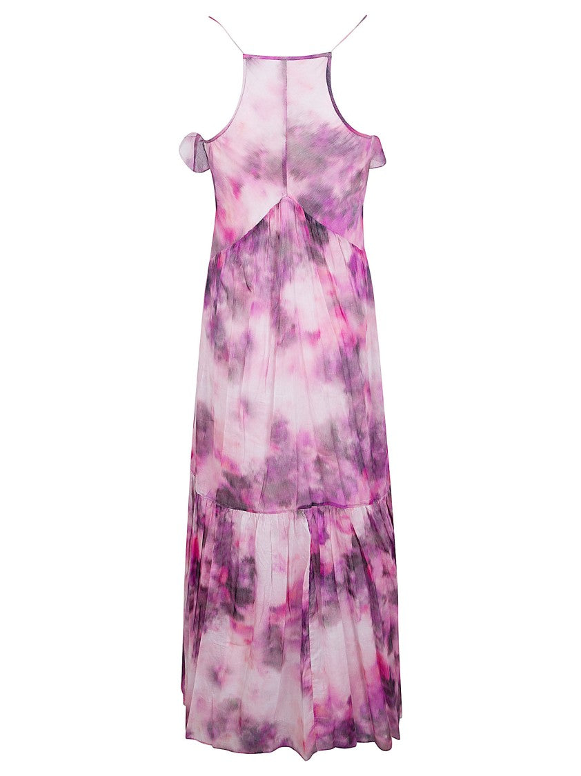 Isabel Marant Étoile Maxi Dress In Organic Cotton Voile With Cloud Print