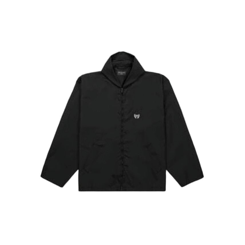 Diesel High Collar Lambskin Jacket With Embroidered Emblem