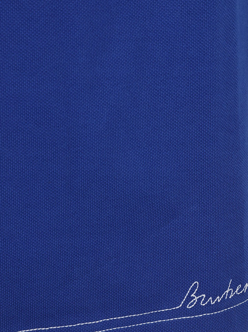 Burberry Structured Collar Polo Shirt With Three-Button Placket