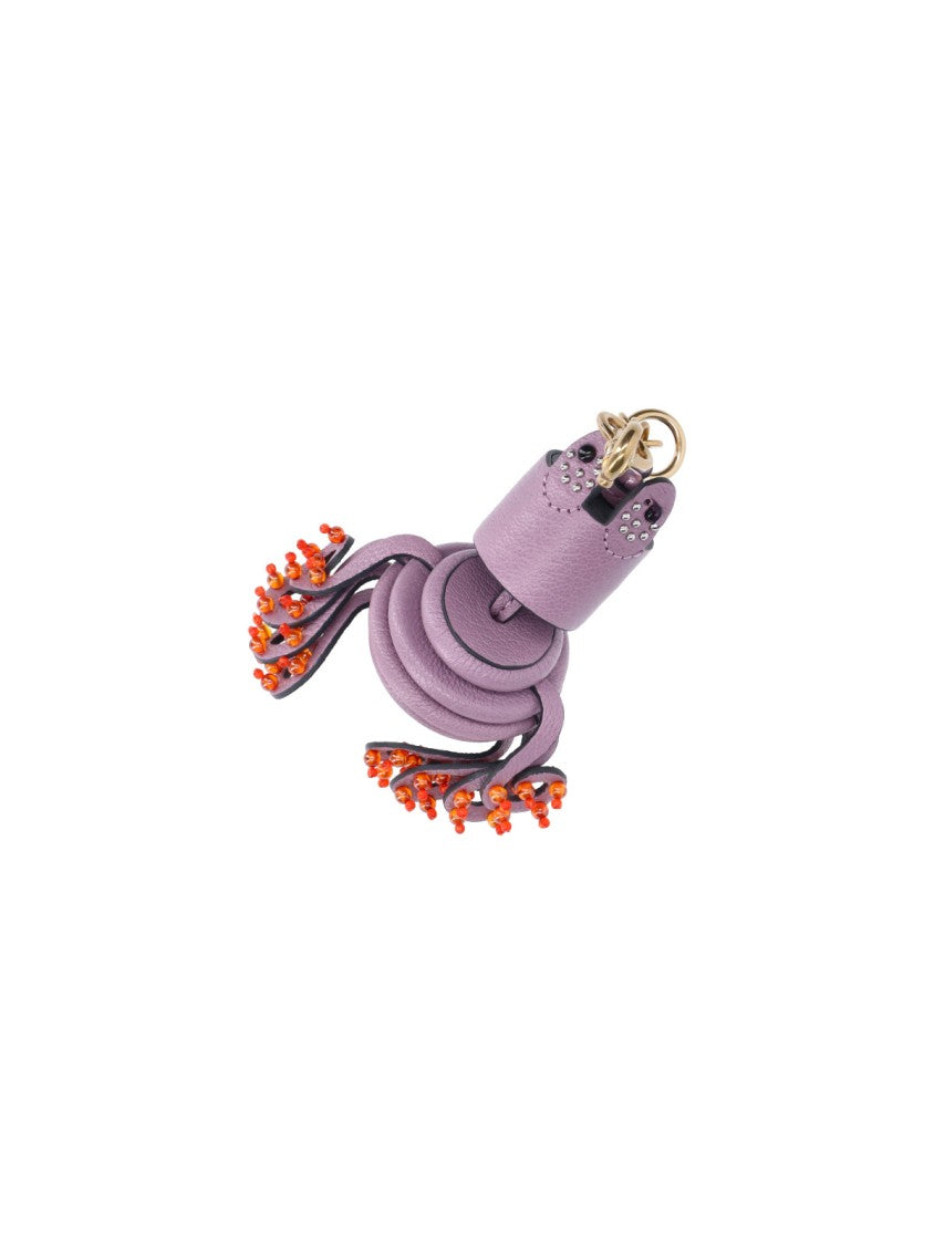 Anya Hindmarch Purple Octopus Goatskin Keychain