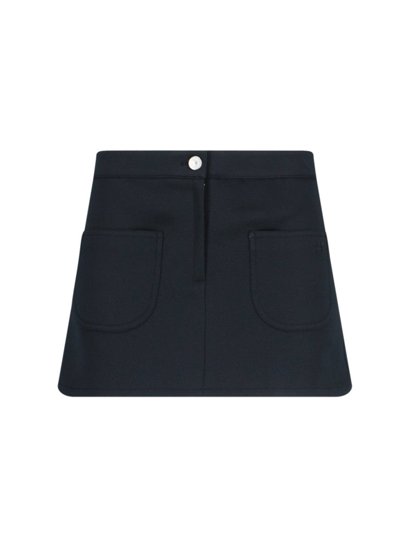 Courrèges "2-Pocket" Mini Skirt – Black